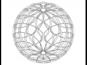 Wireframe Shape Geo Complex Twisted Sphere 3D-printmodel