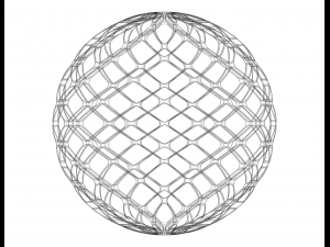 Wireframe Shape Geo Complex Twisted Sphere 3D-printmodel
