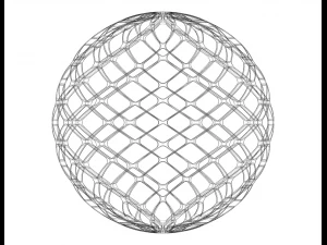 Wireframe Shape Geo Complex Twisted Sphere 3D Print Model