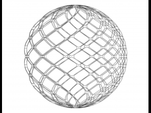 Wireframe Shape Geo Complex Twisted Sphere 3D-printmodel