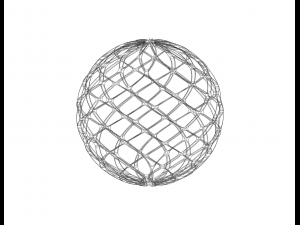 Wireframe Shape Geo Complex Twisted Sphere 3D-printmodel