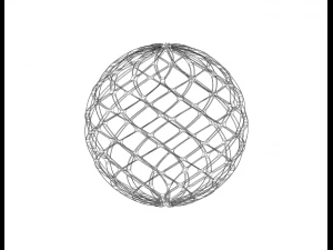 Wireframe Shape Geo Complex Twisted Sphere 3D Print Model