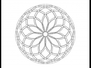 Wireframe Shape Geo Complex Twisted Sphere 3D-printmodel