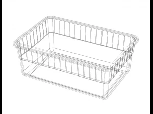 Caja de almacenamiento apilable Capacidad 1 litro Modelo de impresión 3D