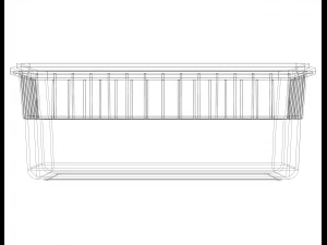 Caja de almacenamiento apilable Capacidad 1 litro Modelo de impresión 3D