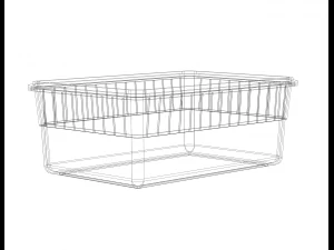 Caja de almacenamiento apilable Capacidad 1 litro Modelo de impresión 3D