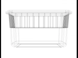 Caja de almacenamiento apilable Capacidad 1 litro Modelo de impresión 3D