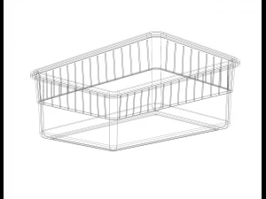 Caja de almacenamiento apilable Capacidad 1 litro Modelo de impresión 3D