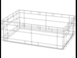 Stackable Storage Box Capacity 40 Liters 3D Print Model