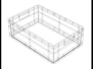 Stackable Storage Box Capacity 40 Liters 3D Print Model