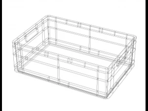 Stackable Storage Box Capacity 40 Liters 3D Print Model