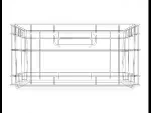 Stackable Storage Box Capacity 40 Liters 3D Print Model