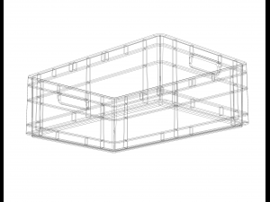 Stackable Storage Box Capacity 40 Liters 3D Принт Модель