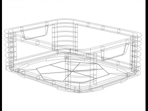 Contenitore impilabile, capacit&agrave; 18 litri Modello di stampa 3D