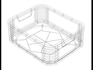 Contenitore impilabile, capacit&agrave; 18 litri Modello di stampa 3D