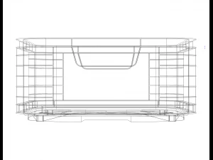 Contenitore impilabile, capacit&agrave; 18 litri Modello di stampa 3D