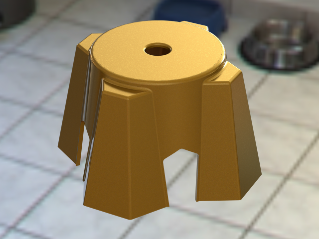 Plastic Stool Small Bench 3D प्रिंट मॉडल .c4d .max .obj .3ds .fbx .stl .blend 
