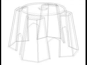 Sgabello in plastica Panchina piccola Modello di stampa 3D