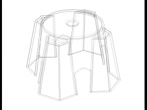 Plastic Stool Small Bench 3D प्रिंट मॉडल