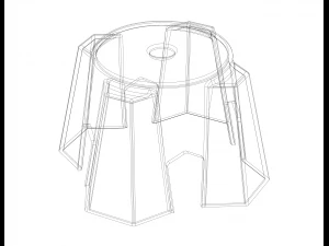 Sgabello in plastica Panchina piccola Modello di stampa 3D