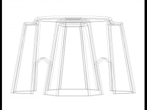 Sgabello in plastica Panchina piccola Modello di stampa 3D