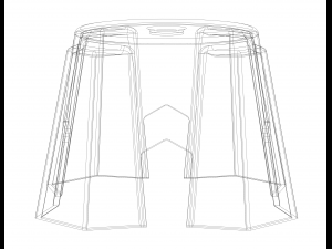 Plastic Stool Small Bench 3D प्रिंट मॉडल