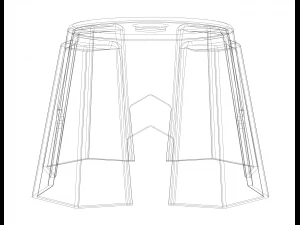 Sgabello in plastica Panchina piccola Modello di stampa 3D