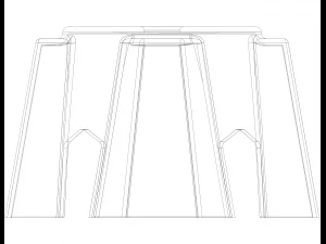 Sgabello in plastica Panchina piccola Modello di stampa 3D