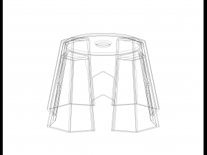 Plastic Stool Small Bench 3D प्रिंट मॉडल