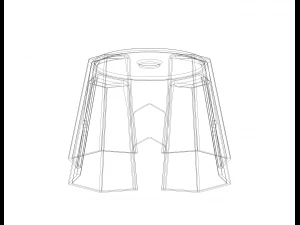 Sgabello in plastica Panchina piccola Modello di stampa 3D