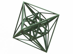 Wireframe Shape Geometric 24-Cell 3D Print Model