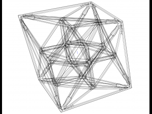 Wireframe Shape Geometric 24-Cell 3D Принт Модель
