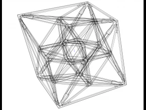 Wireframe Shape Geometric 24-Cell 3D Print Model