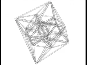 Wireframe Shape Geometric 24-Cell 3D Print Model