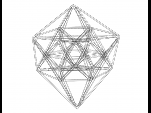 Wireframe Shape Geometric 24-Cell 3D Принт Модель