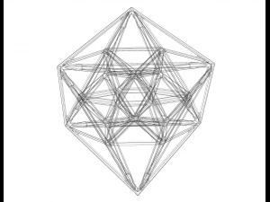 Wireframe Shape Geometric 24-Cell 3D Print Model