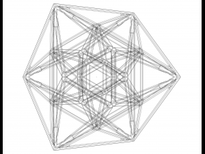 Wireframe Shape Geometric 24-Cell 3D Принт Модель