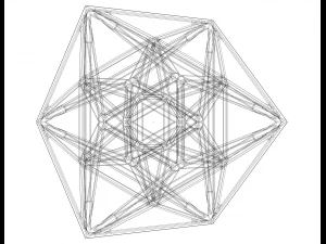 Wireframe Shape Geometric 24-Cell 3D Print Model