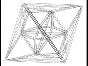 Wireframe Shape Geometric 24-Cell 3D Принт Модель