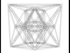 Wireframe Shape Geometric 24-Cell 3D Принт Модель