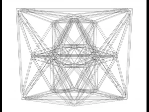 Wireframe Shape Geometric 24-Cell 3D Print Model