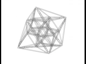Wireframe Shape Geometric 24-Cell 3D Print Model