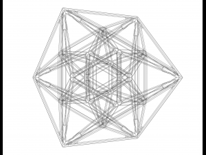 Wireframe Shape Geometric 24-Cell 3D Принт Модель