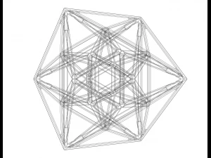 Wireframe Shape Geometric 24-Cell 3D Print Model
