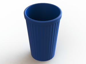 Faceted Plastic Mug 3D Print Model