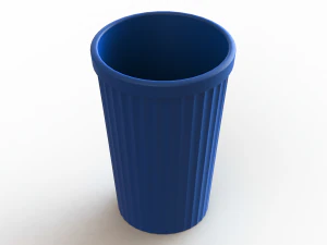 Tasse en plastique à facettes Modèles 3D en vedette