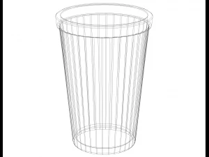 Faceted Plastic Mug 3D Print Model