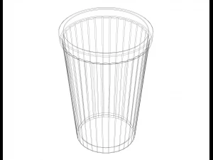 Faceted Plastic Mug 3D Print Model