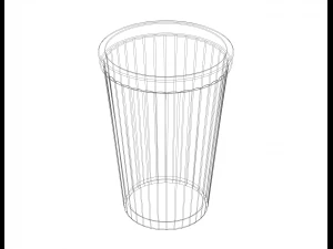 Faceted Plastic Mug 3D Print Model