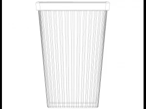Faceted Plastic Mug 3D Print Model